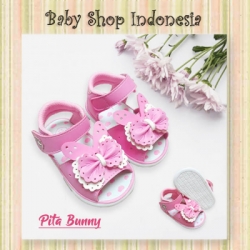 S994 Sepatu Sandal Anak Perempuan Bunyi Citcit Pita Bunny  large